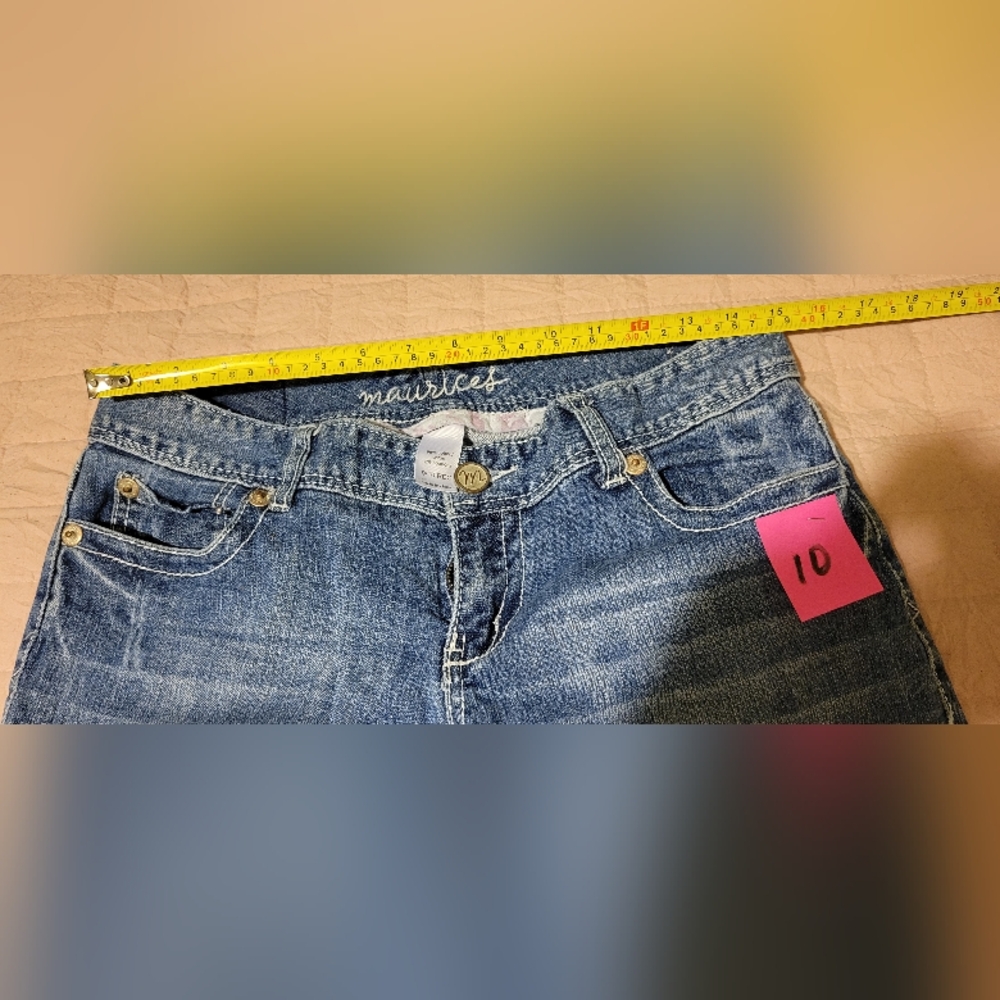 Maurices Blue Boot Cut Jeans with Classic Distressed Style